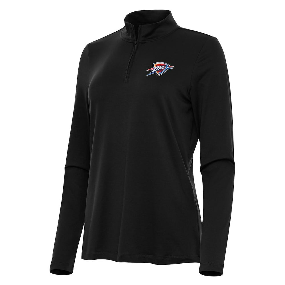 NBA - Oklahoma City Thunder Antigua Women's Reprocess Quarter-Zip Top - Black