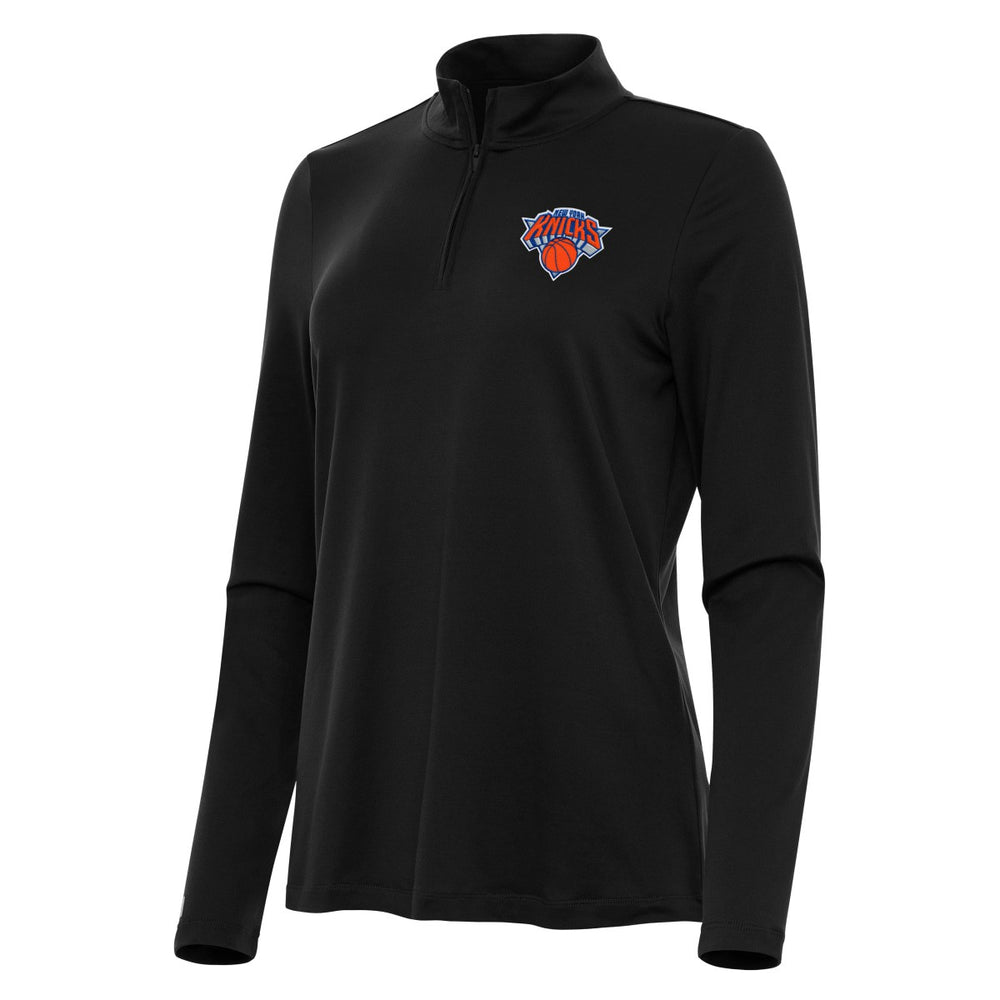 NBA - New York Knicks Antigua Women's Reprocess Quarter-Zip Top - Black
