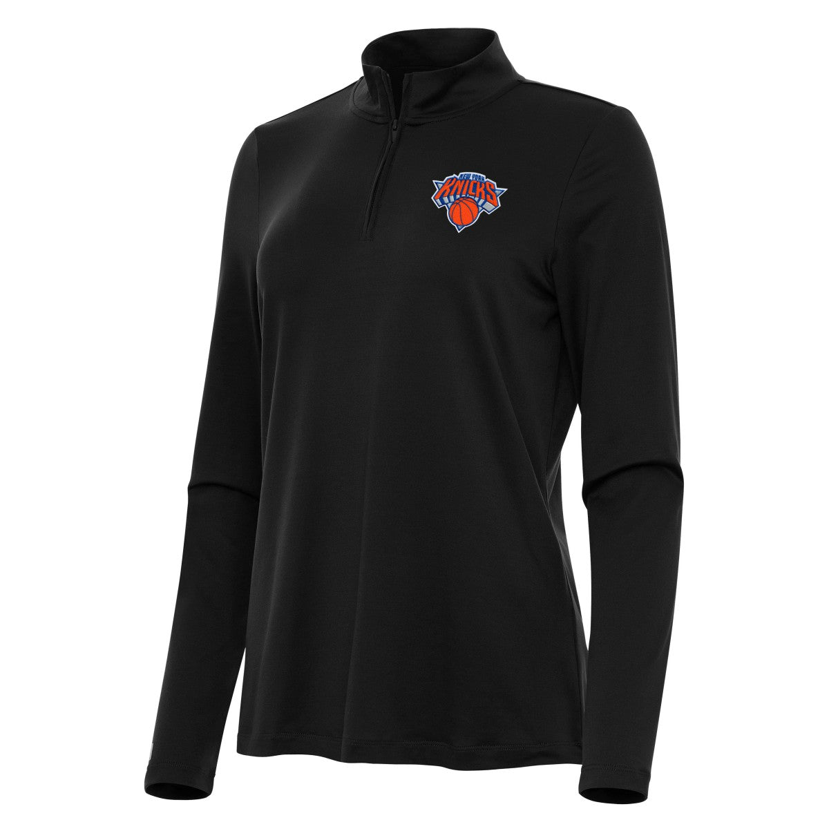 NBA - New York Knicks Antigua Women's Reprocess Quarter-Zip Top - Black