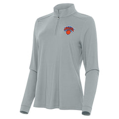 NBA - New York Knicks Antigua Women's Intent Quarter-Zip Top - Gray