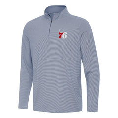 NBA - Philadelphia 76ers Antigua Twine Quarter-Zip Top - Navy