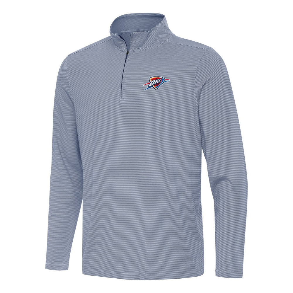 NBA - Oklahoma City Thunder Antigua Twine Quarter-Zip Top - Navy