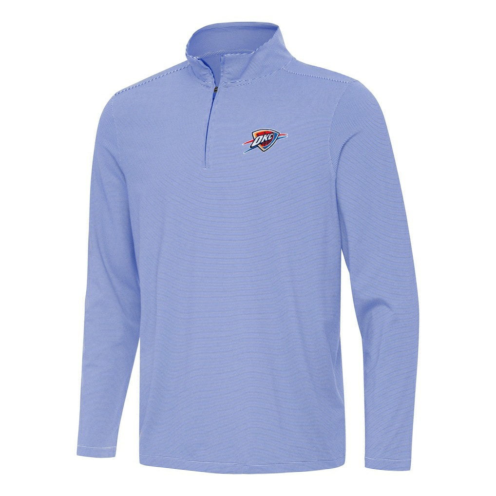 NBA - Oklahoma City Thunder Antigua Twine Quarter-Zip Top - Royal