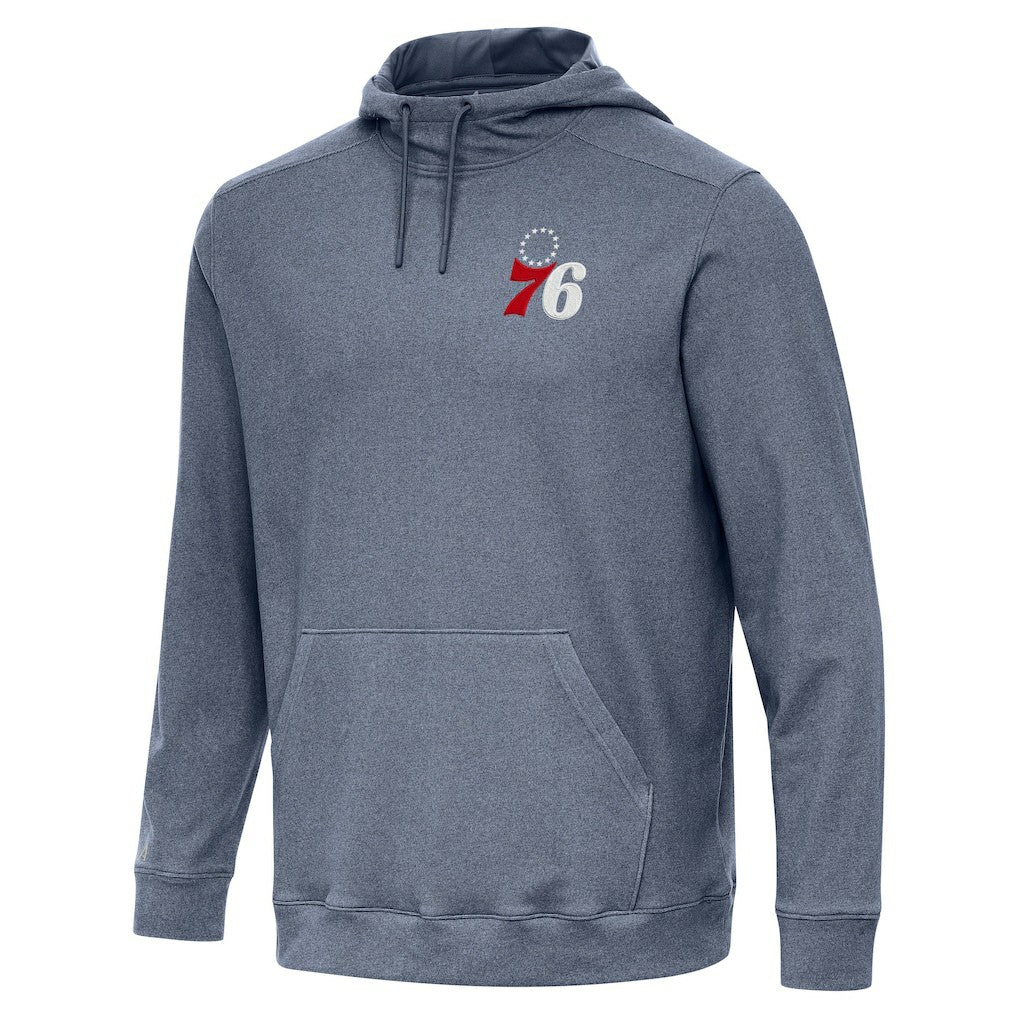 NBA - Philadelphia 76ers Antigua Cloud Pullover Hoodie - Heather Navy