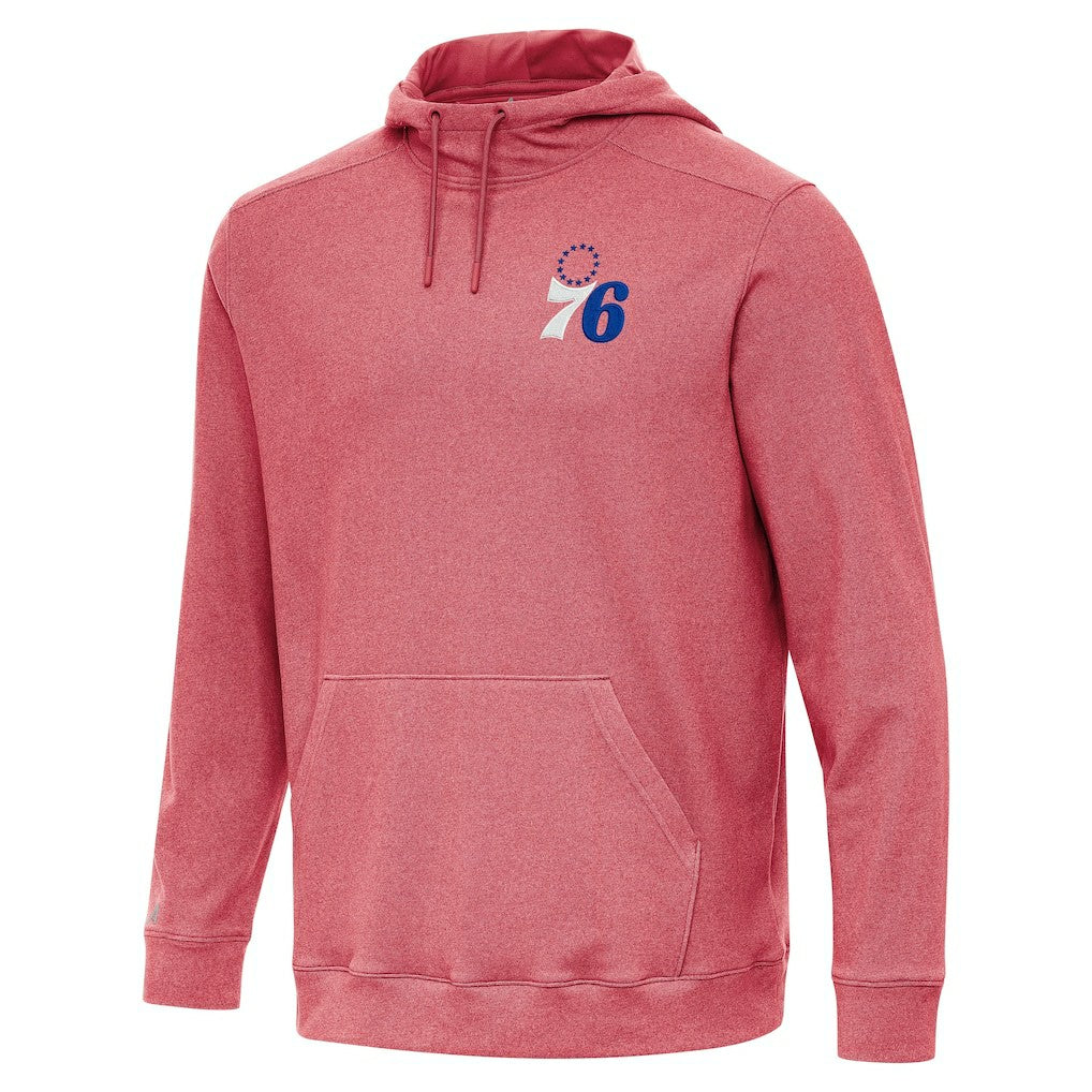 NBA - Philadelphia 76ers Antigua Cloud Pullover Hoodie - Heather Red
