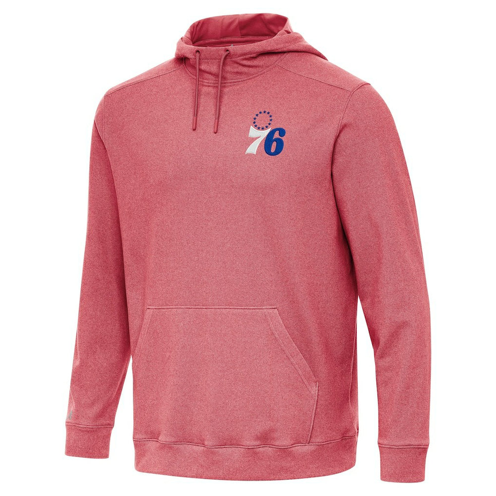 NBA - Philadelphia 76ers Antigua Cloud Pullover Hoodie - Heather Red