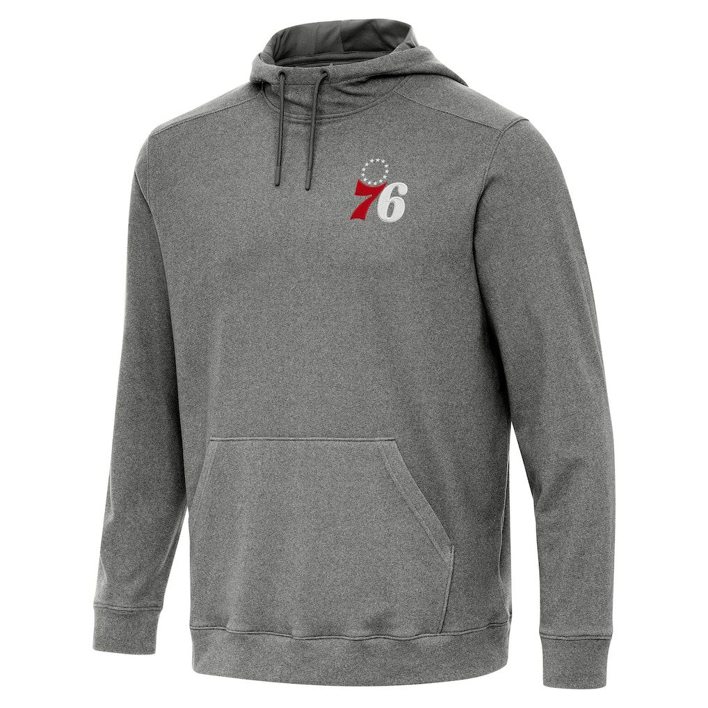 NBA - Philadelphia 76ers Antigua Cloud Pullover Hoodie - Heather Black