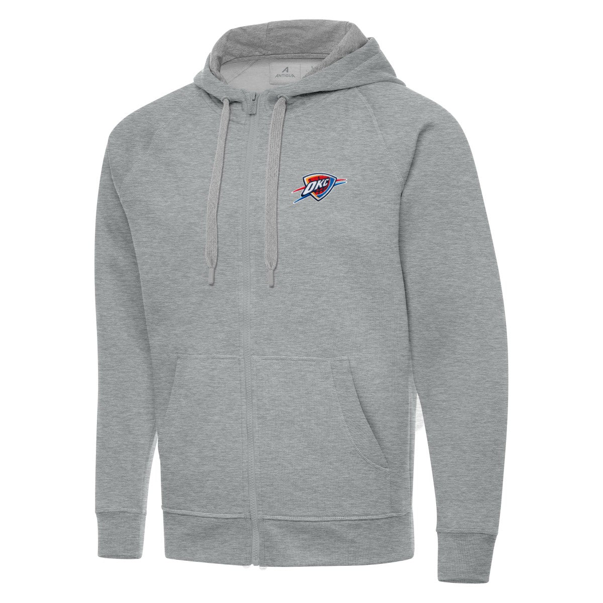 NBA - Oklahoma City Thunder Antigua Big & Tall Victory Full-Zip Hoodie Jacket - Heather Gray