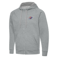 NBA - Oklahoma City Thunder Antigua Big & Tall Victory Full-Zip Hoodie Jacket - Heather Gray