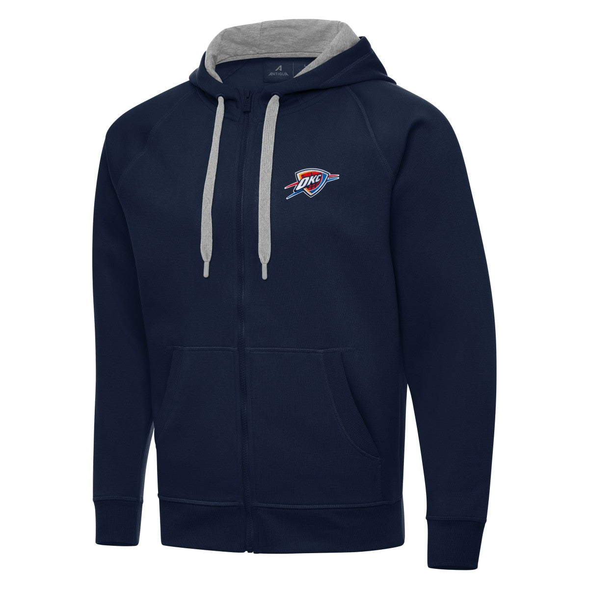 NBA - Oklahoma City Thunder Antigua Big & Tall Victory Full-Zip Hoodie Jacket - Navy