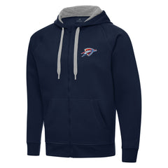 NBA - Oklahoma City Thunder Antigua Big & Tall Victory Full-Zip Hoodie Jacket - Navy