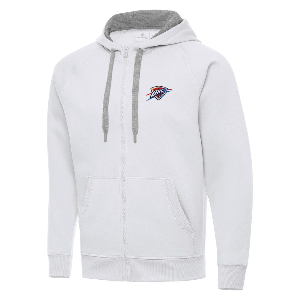 NBA - Oklahoma City Thunder Antigua Big & Tall Victory Full-Zip Hoodie Jacket - White