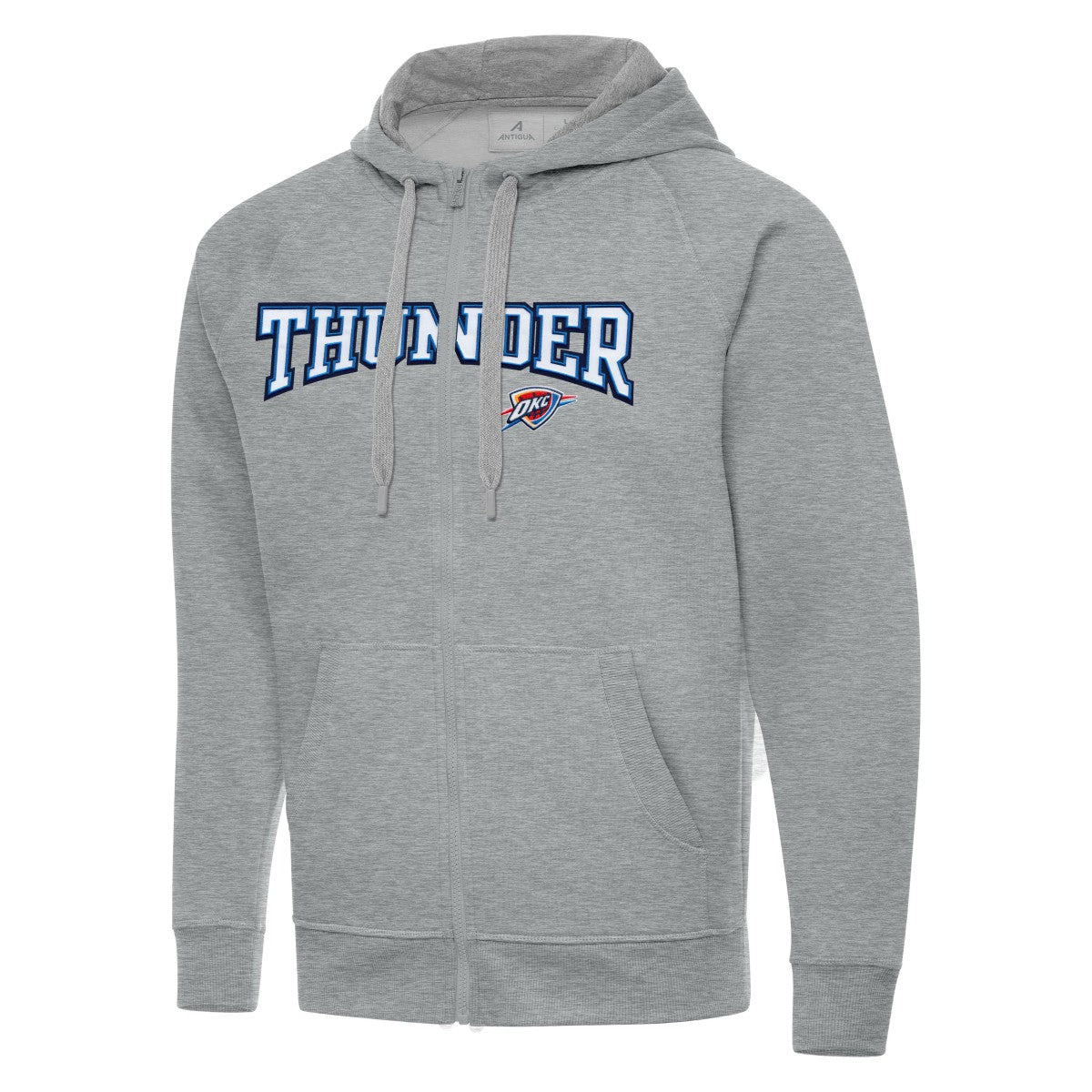 NBA - Oklahoma City Thunder Antigua Big & Tall Victory Full-Zip Hoodie Jacket - Heather Gray