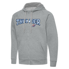 NBA - Oklahoma City Thunder Antigua Big & Tall Victory Full-Zip Hoodie Jacket - Heather Gray