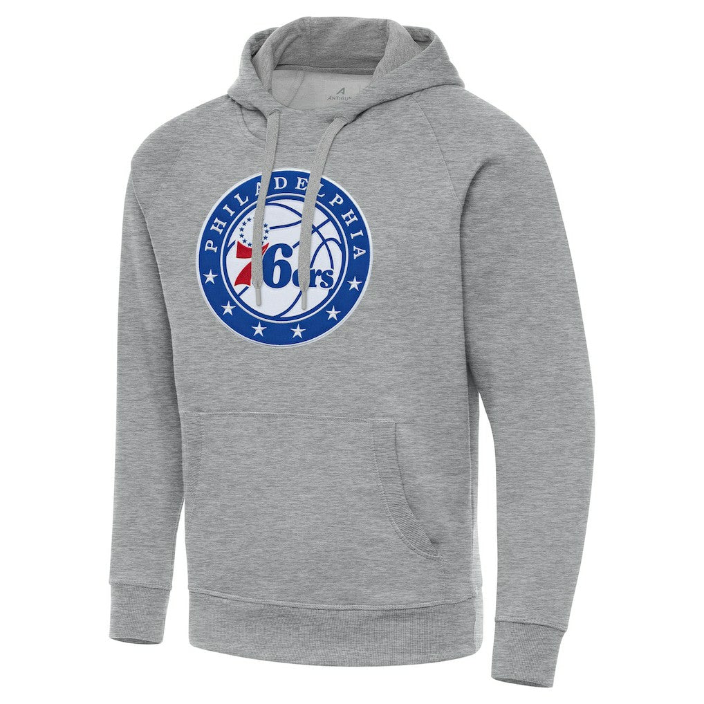 NBA - Philadelphia 76ers Antigua Big & Tall Victory Raglan Pullover Hoodie - Heather Gray