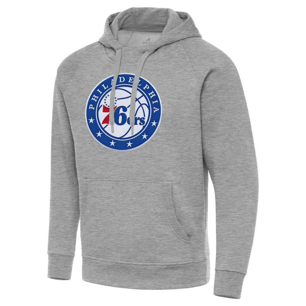 NBA - Philadelphia 76ers Antigua Big & Tall Victory Raglan Pullover Hoodie - Heather Gray