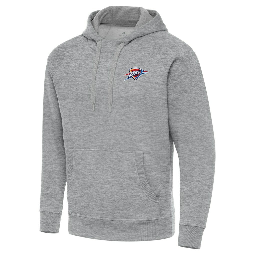 NBA - Oklahoma City Thunder Antigua Big & Tall Victory Raglan Pullover Hoodie - Heather Gray