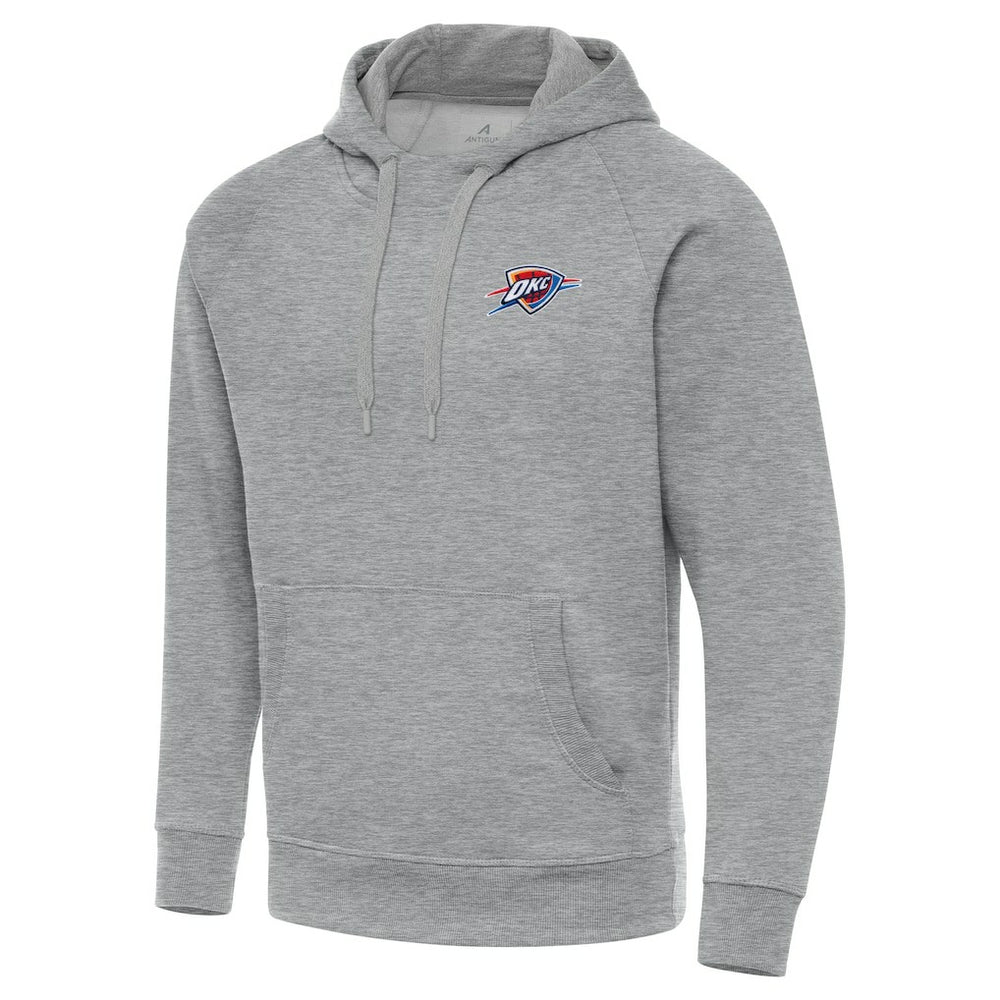 NBA - Oklahoma City Thunder Antigua Big & Tall Victory Raglan Pullover Hoodie - Heather Gray