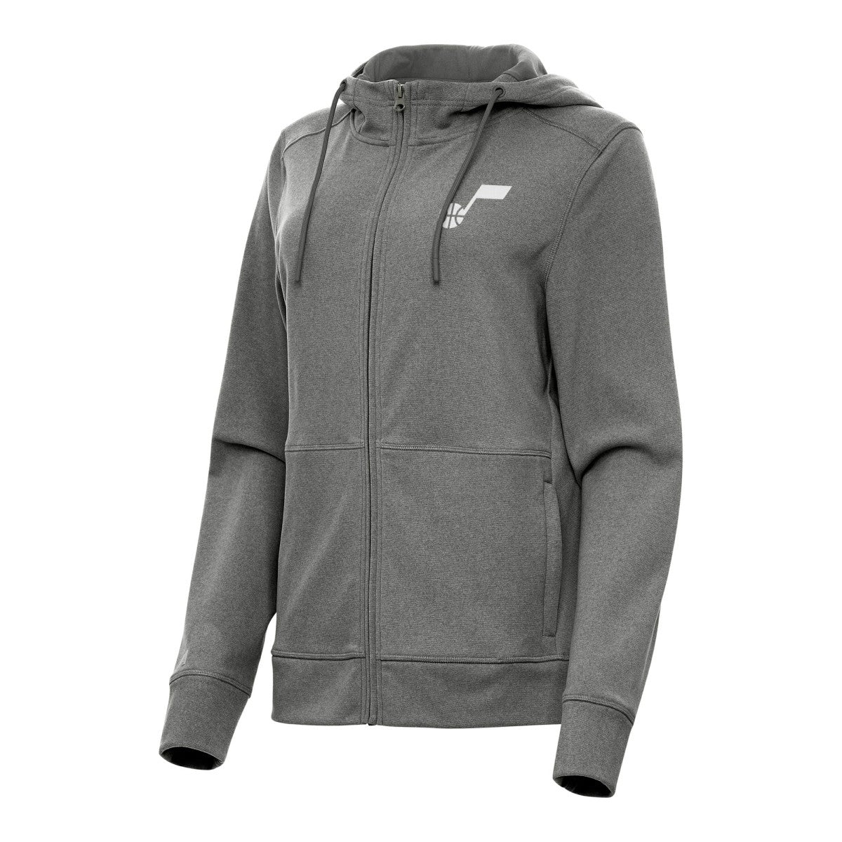 NBA - Utah Jazz Antigua Women's Seeker Full-Zip Hoodie Jacket - Heather Charcoal