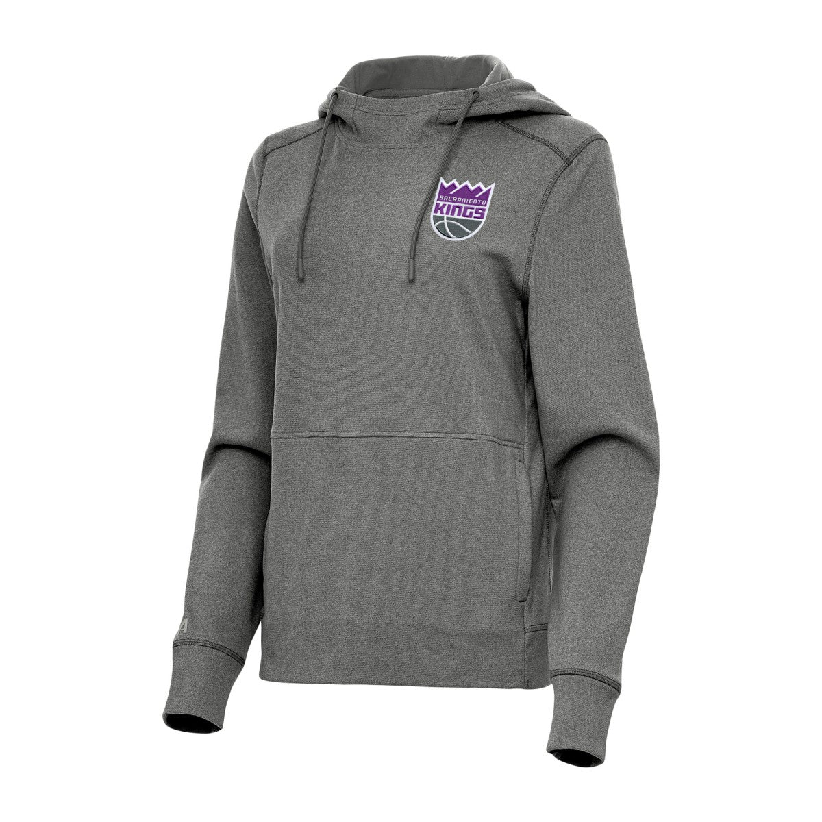 NBA - Sacramento Kings Antigua Women's Justice Pullover Hoodie - Heather Charcoal