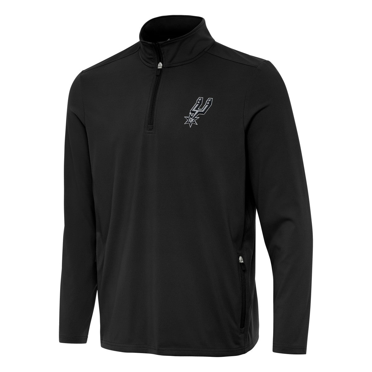 NBA - San Antonio Spurs Antigua Perilous Quarter-Zip Sweatshirt - Black