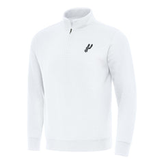 NBA - San Antonio Spurs Antigua Victory Quarter-Zip Mock Sweatshirt - White