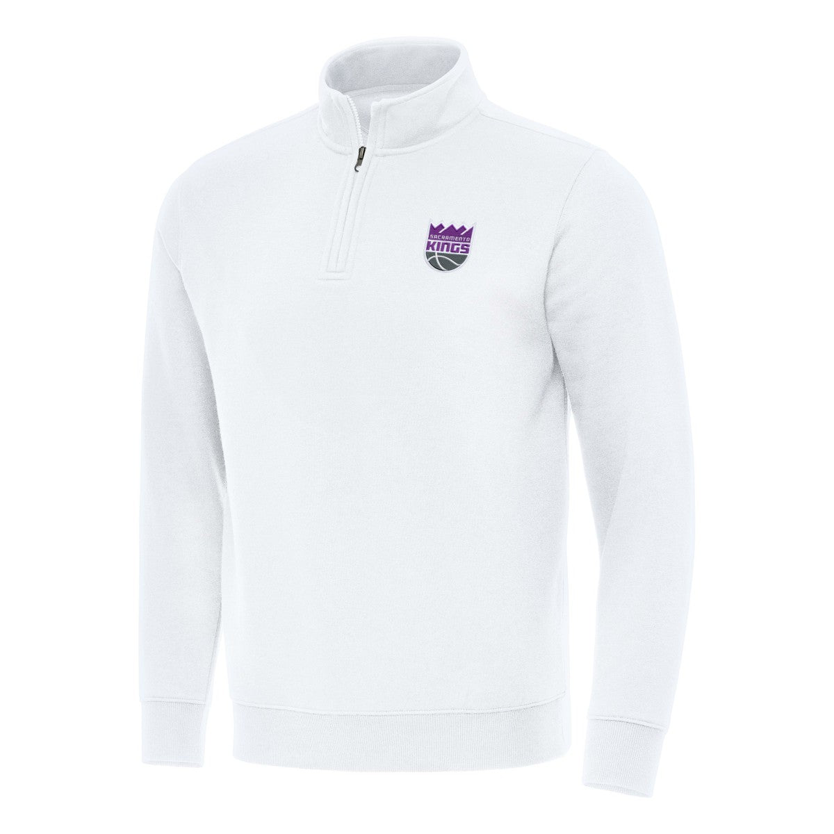 NBA - Sacramento Kings Antigua Victory Quarter-Zip Mock Sweatshirt - White