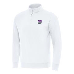 NBA - Sacramento Kings Antigua Victory Quarter-Zip Mock Sweatshirt - White