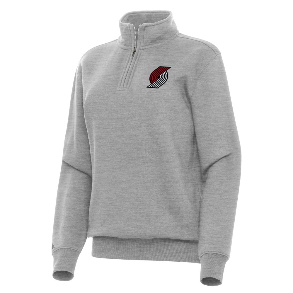 NBA - Portland Trail Blazers Antigua Women's Victory Quarter-Zip Sweatshirt - Heather Gray