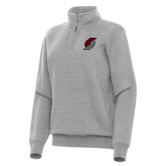 NBA - Portland Trail Blazers Antigua Women's Victory Quarter-Zip Sweatshirt - Heather Gray
