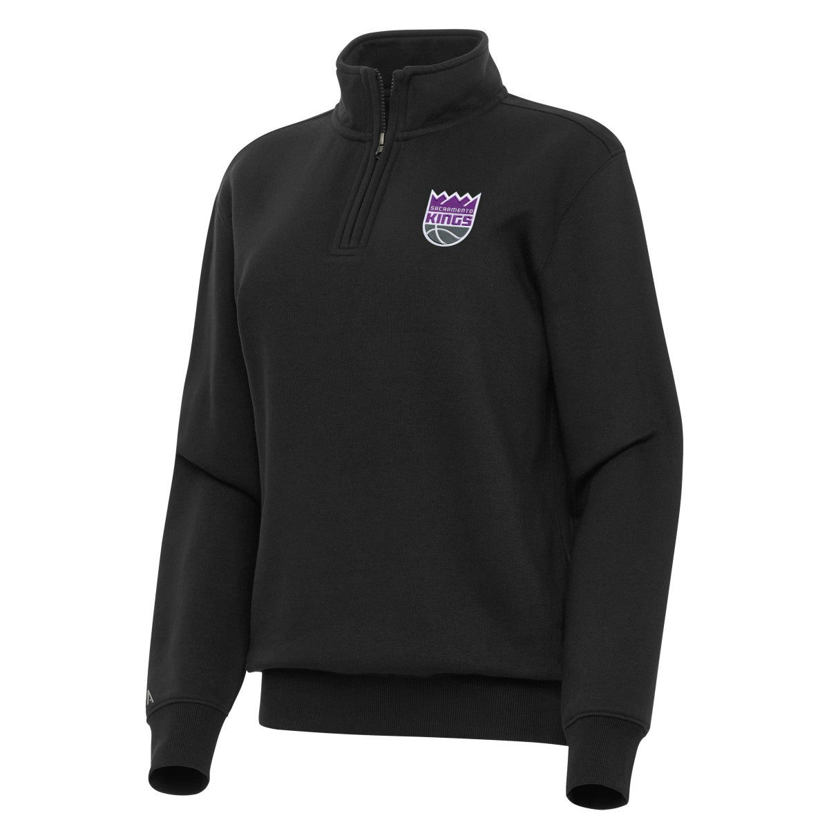 NBA - Sacramento Kings Antigua Women's Victory Quarter-Zip Sweatshirt - Black