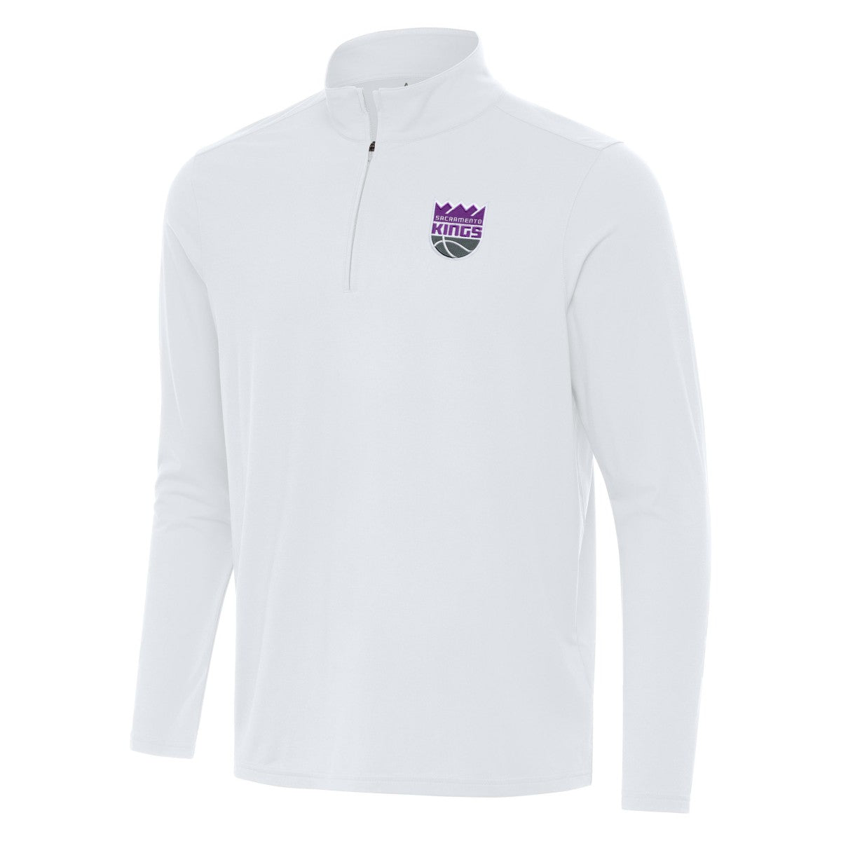 NBA - Sacramento Kings Antigua Intent Quarter-Zip Top - White