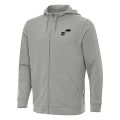 NBA - Utah Jazz Antigua Effortless Full-Zip Hoodie Jacket - Heather Gray
