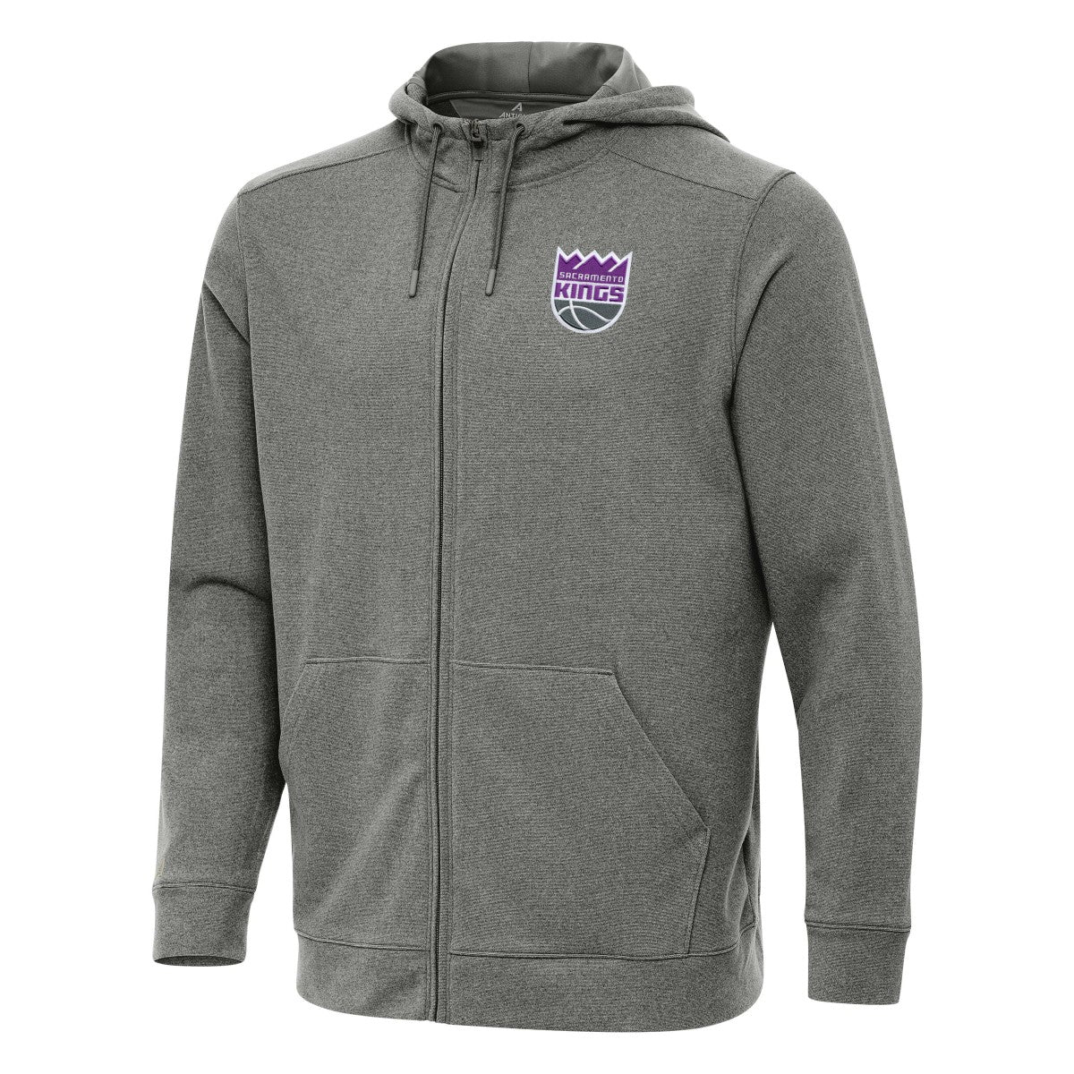 NBA - Sacramento Kings Antigua Effortless Full-Zip Hoodie Jacket - Heather Charcoal