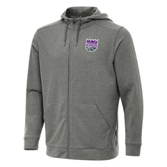 NBA - Sacramento Kings Antigua Effortless Full-Zip Hoodie Jacket - Heather Charcoal