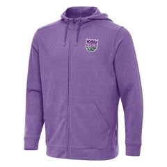 NBA - Sacramento Kings Antigua Effortless Full-Zip Hoodie Jacket - Heather Purple