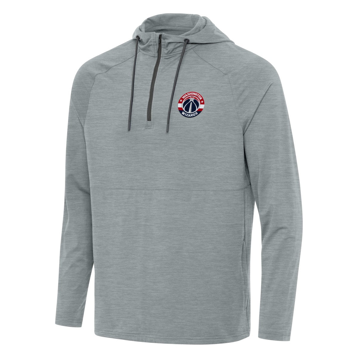 NBA - Washington Wizards Antigua Spikes Raglan Quarter-Zip Hoodie - Heather Gray