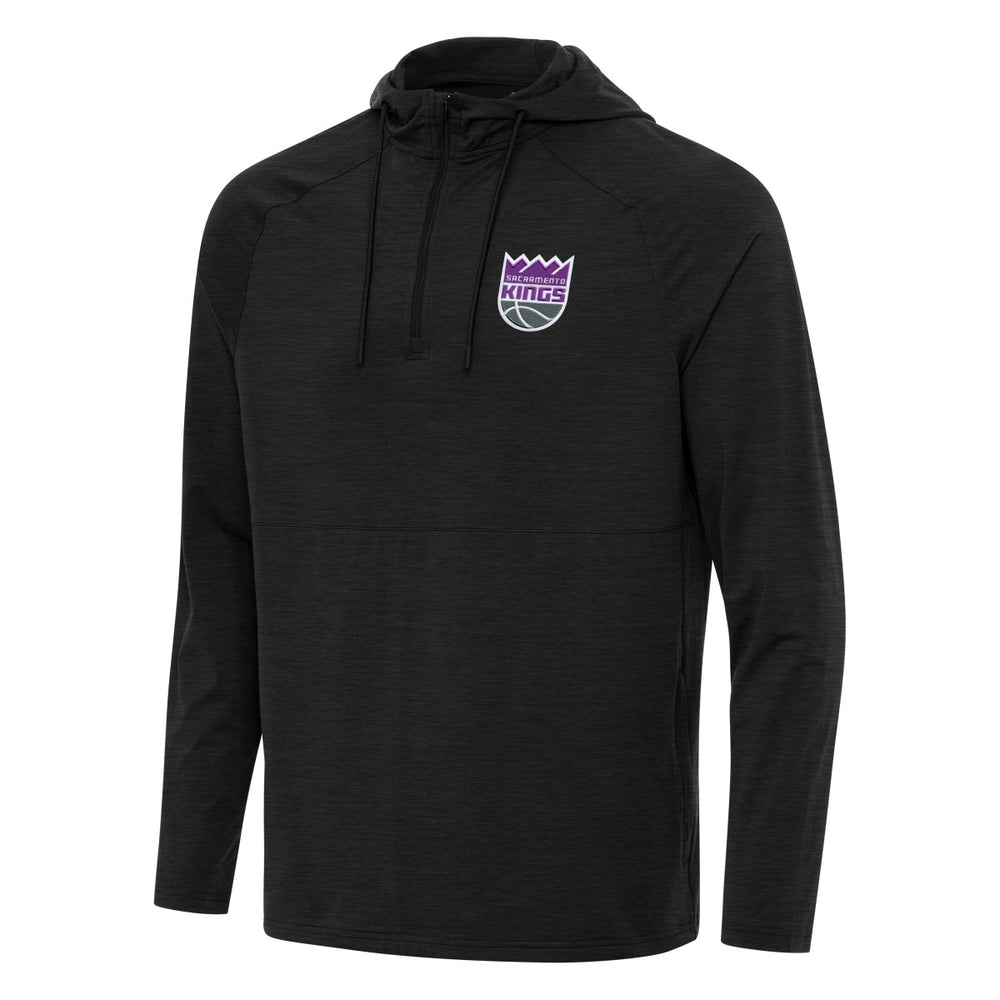 NBA - Sacramento Kings Antigua Spikes Raglan Quarter-Zip Hoodie - Heather Black