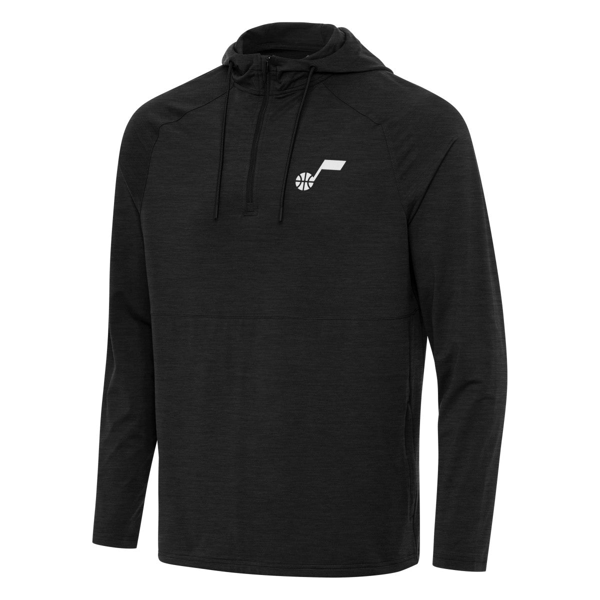 NBA - Utah Jazz Antigua Spikes Raglan Quarter-Zip Hoodie - Heather Black