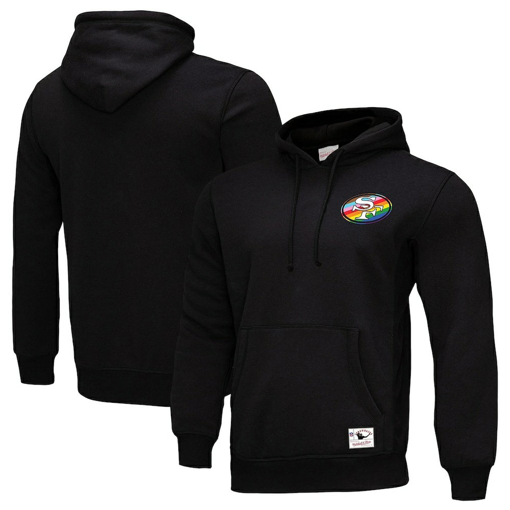 San Francisco 49ers Pride Pullover Hoodie Black - Mitchell & Ness