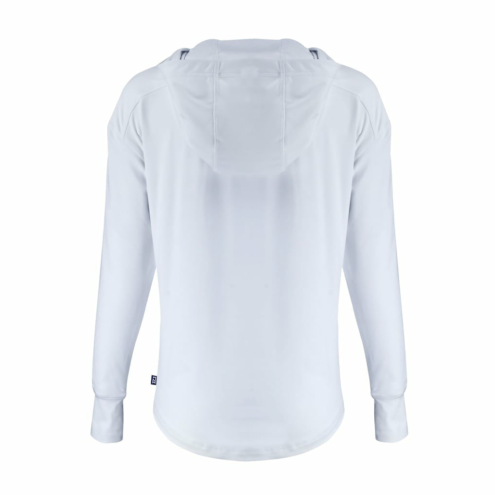 Cleveland Browns Cutter & Buck Women's Daybreak Eco Recycled Half-Zip Hoodie White - NFL