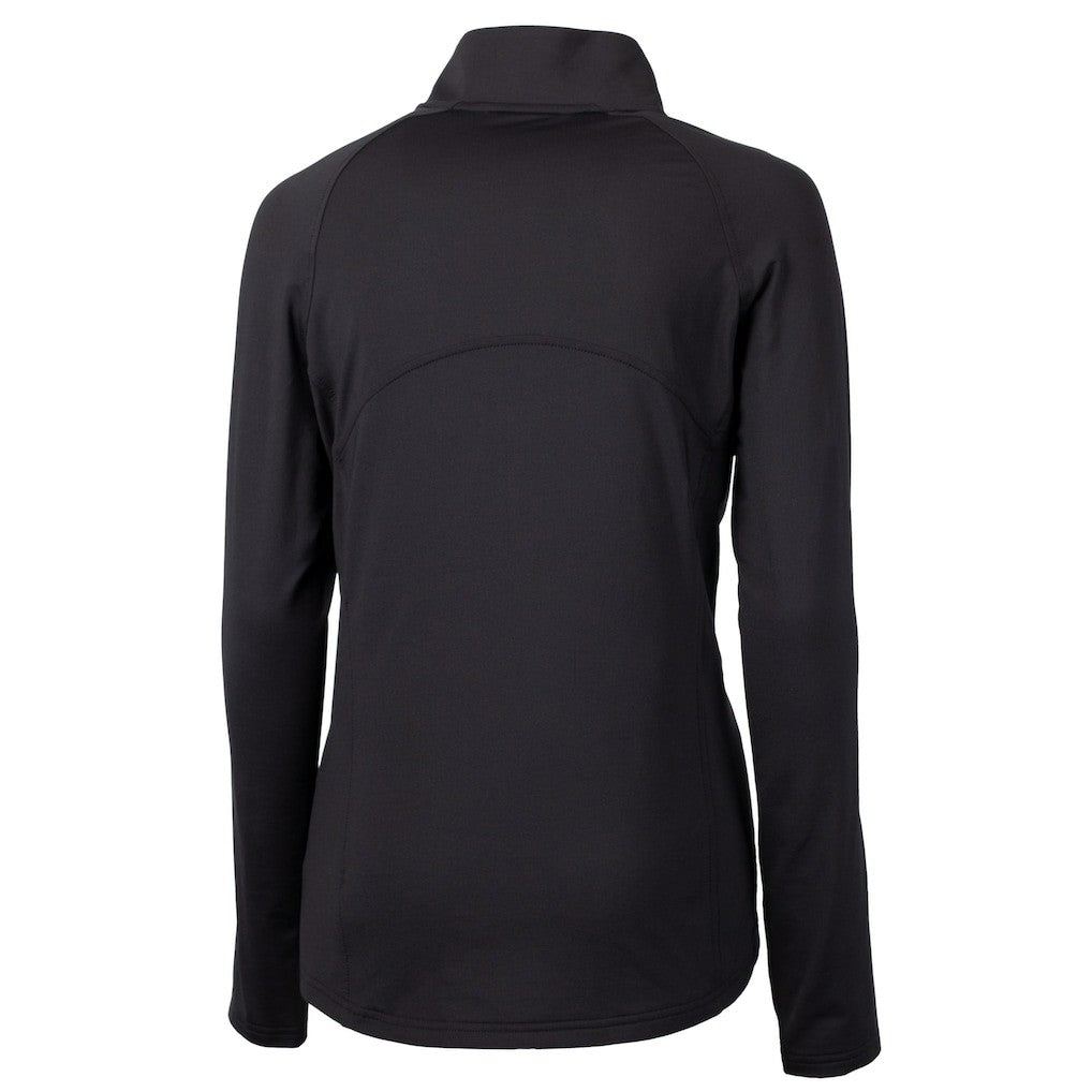 Cleveland Browns Cutter & Buck Women's Adapt Eco Knit Stretch Recycled Half-Zip Pullover Top Black - NFL