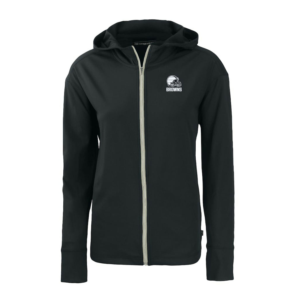 Cutter & Buck Cleveland Browns Women's Black Daybreak Eco Recycled Full-Zip Hoodie - NFL