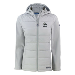 Cleveland Browns Cutter & Buck Women's Evoke Hybrid Eco Softshell Recycled Full-Zip Hooded Jacket Gray - NFL