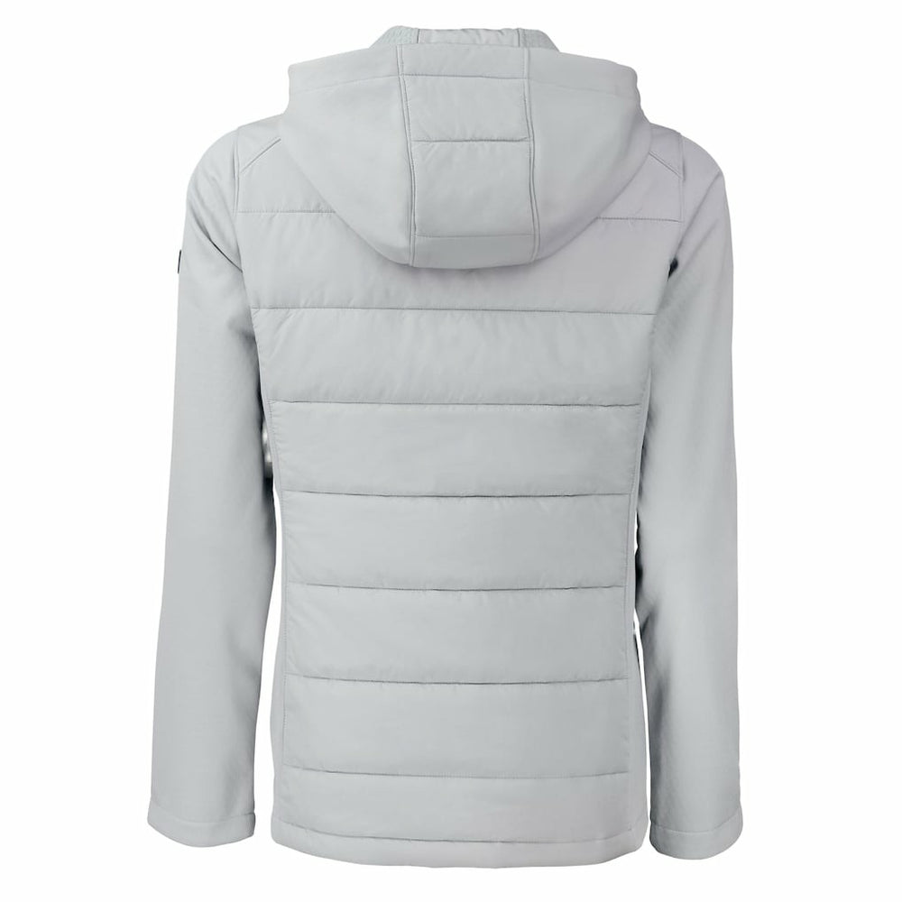 Cleveland Browns Cutter & Buck Women's Evoke Hybrid Eco Softshell Recycled Full-Zip Hooded Jacket Gray - NFL
