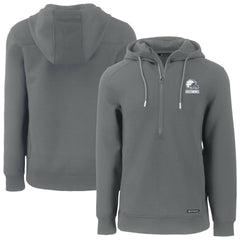 Cleveland Browns Cutter & Buck Roam Eco Recycled Half-Zip Pullover Hoodie Gray - NFL