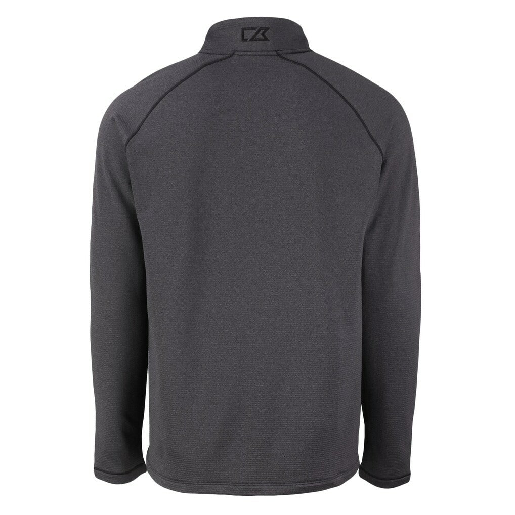 Cleveland Browns Cutter & Buck Peshastin Eco Fleece Recycled Half-Zip Pullover Heather Black - NFL