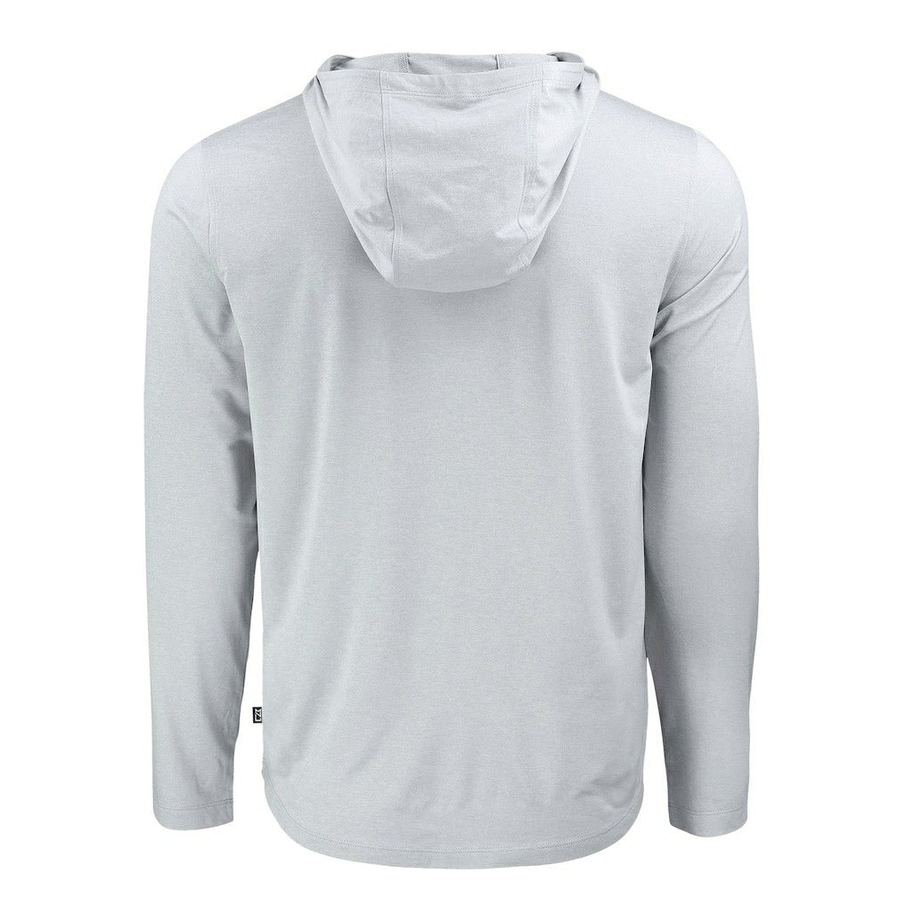 Cleveland Browns Cutter & Buck Coastline Epic Comfort Eco Recycled Long Sleeve Hooded T-Shirt Gray - NFL