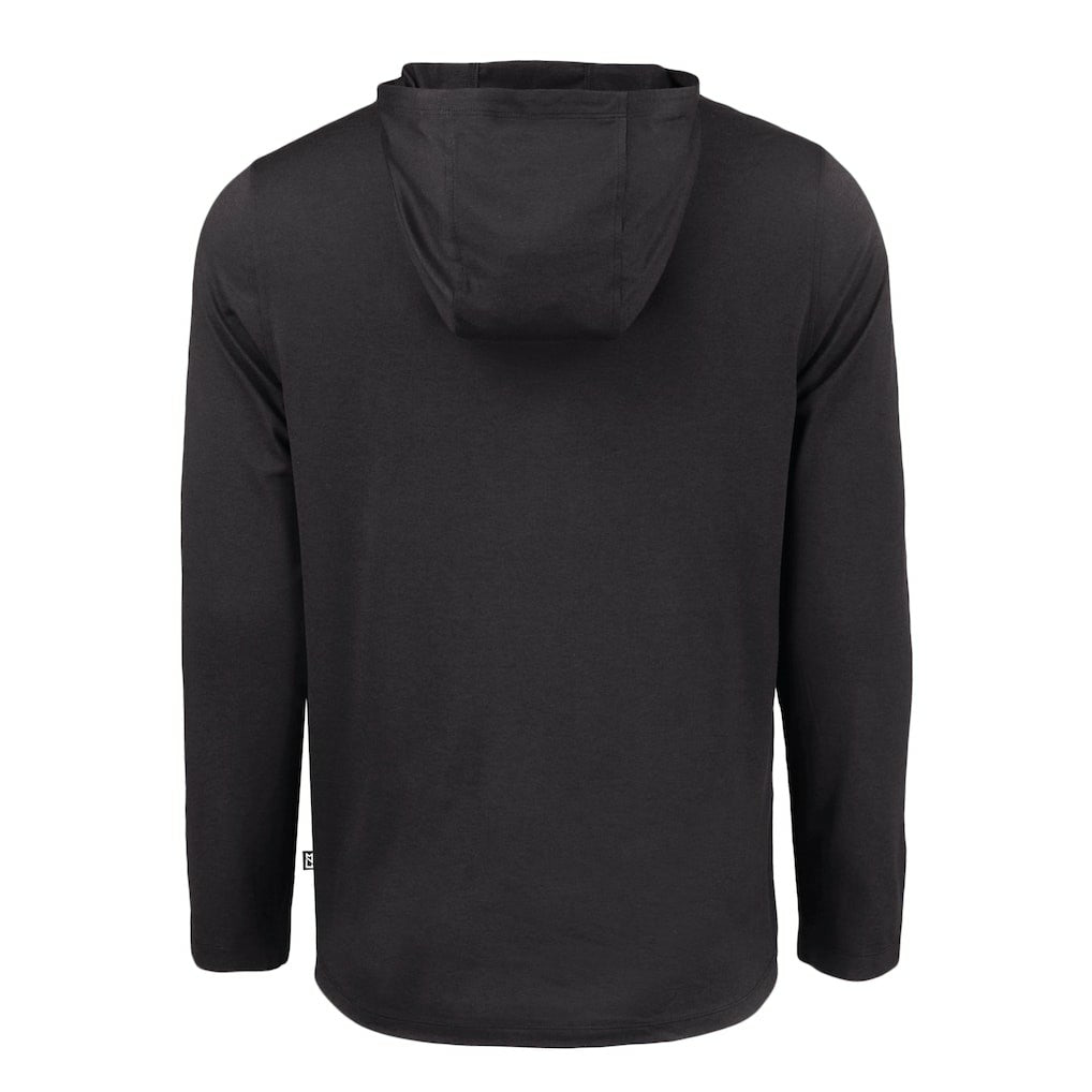 Cleveland Browns Cutter & Buck Coastline Epic Comfort Eco Recycled Long Sleeve Hooded T-Shirt Black - NFL