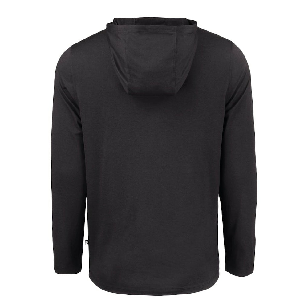 Cleveland Browns Cutter & Buck Coastline Epic Comfort Eco Recycled Long Sleeve Hooded T-Shirt Black - NFL